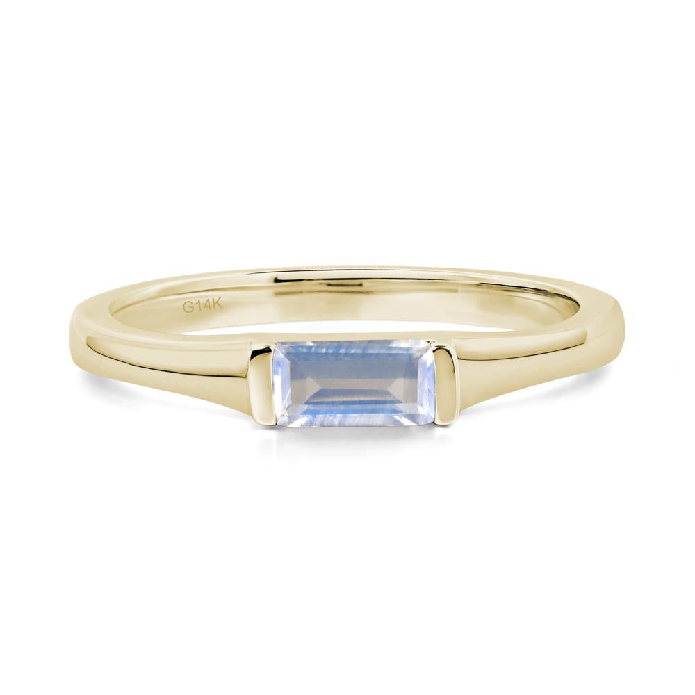 Moonstone Baguette Ring - LUO Jewelry #metal_14k yellow gold