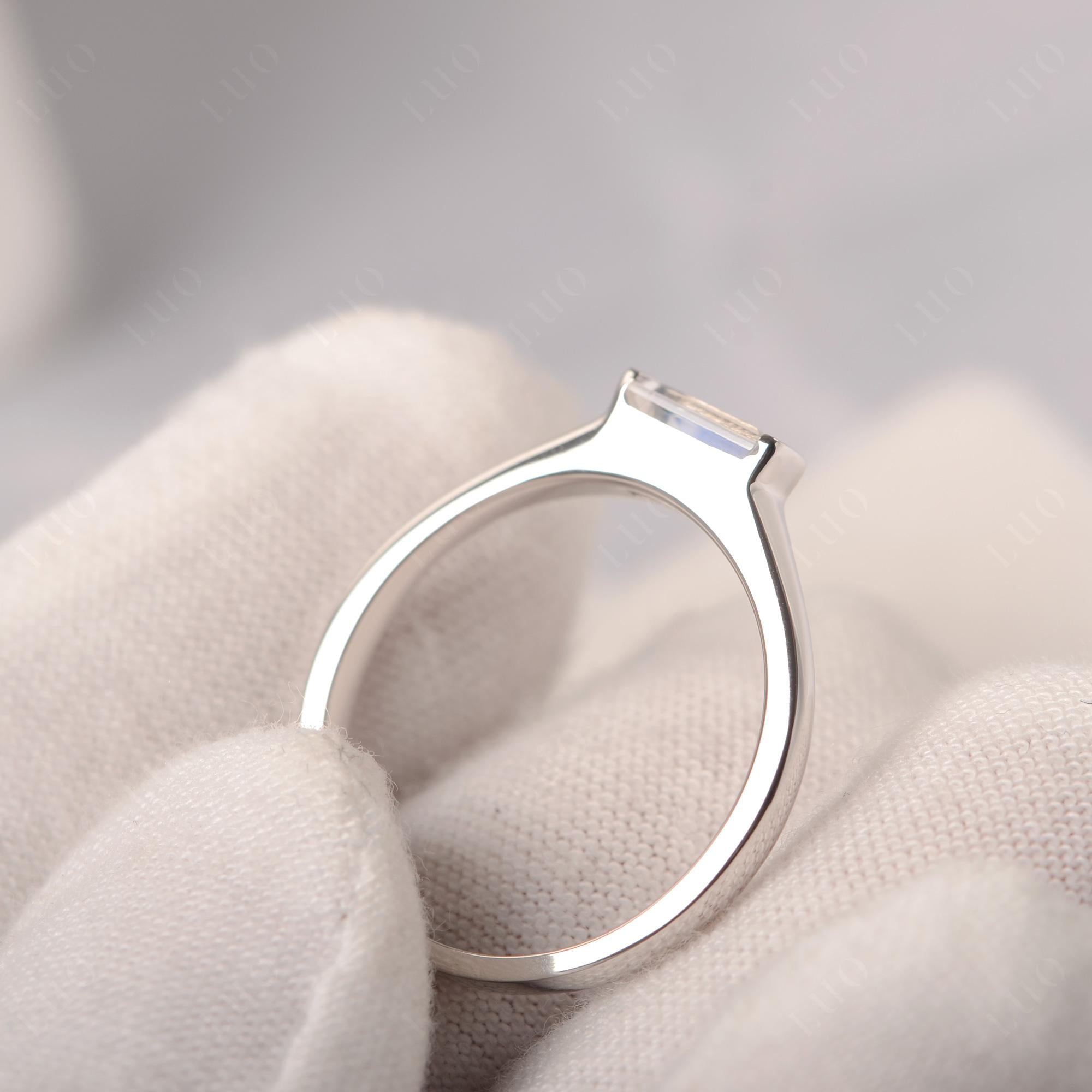 Moonstone Baguette Ring - LUO Jewelry