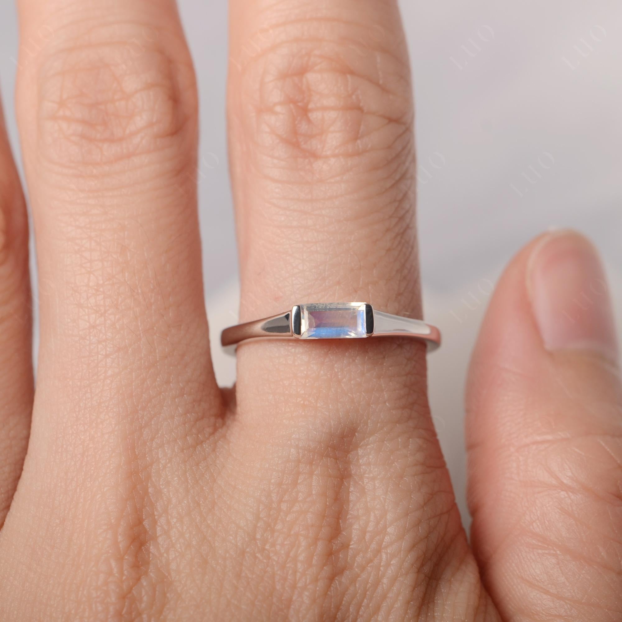 Moonstone Baguette Ring - LUO Jewelry
