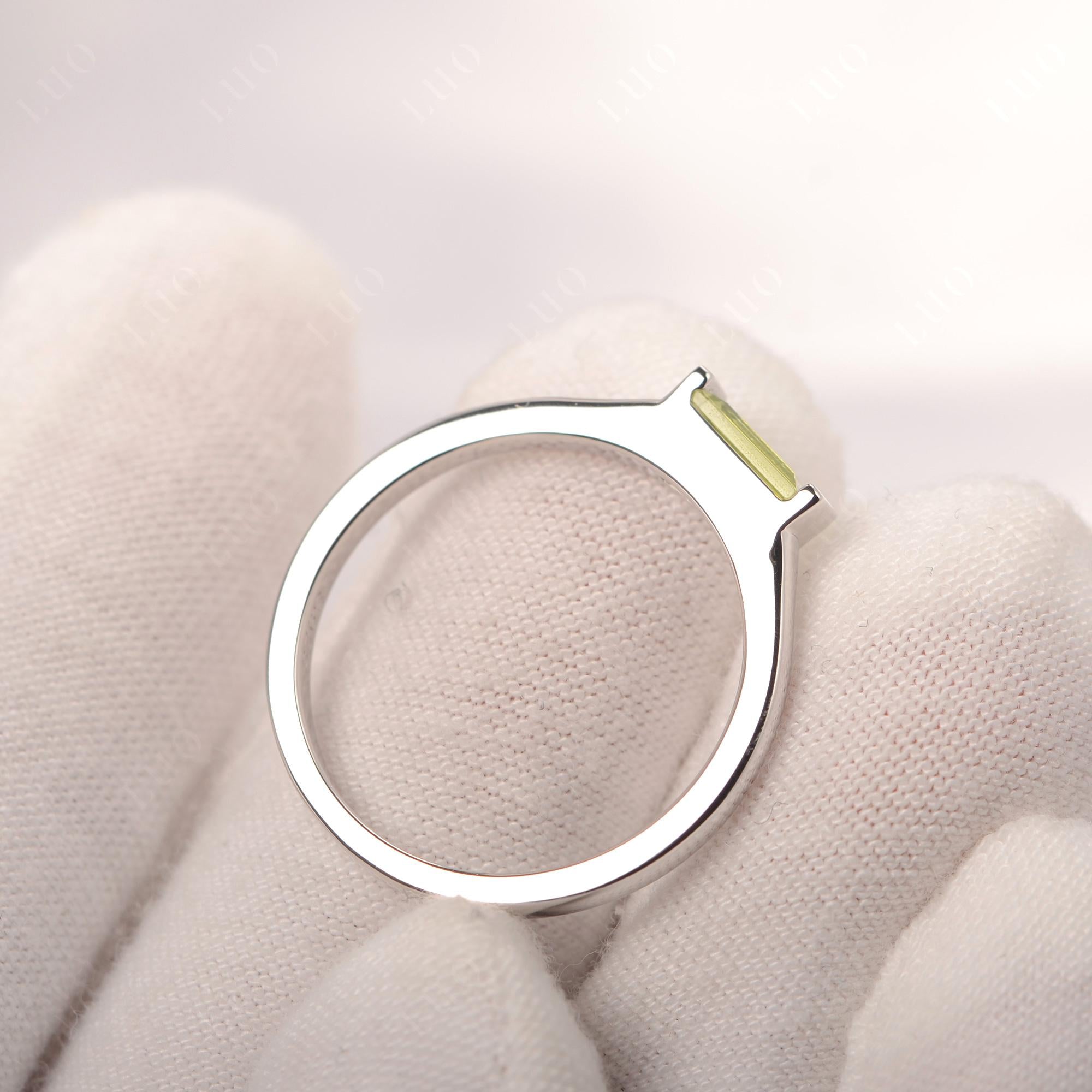 Peridot Baguette Ring - LUO Jewelry