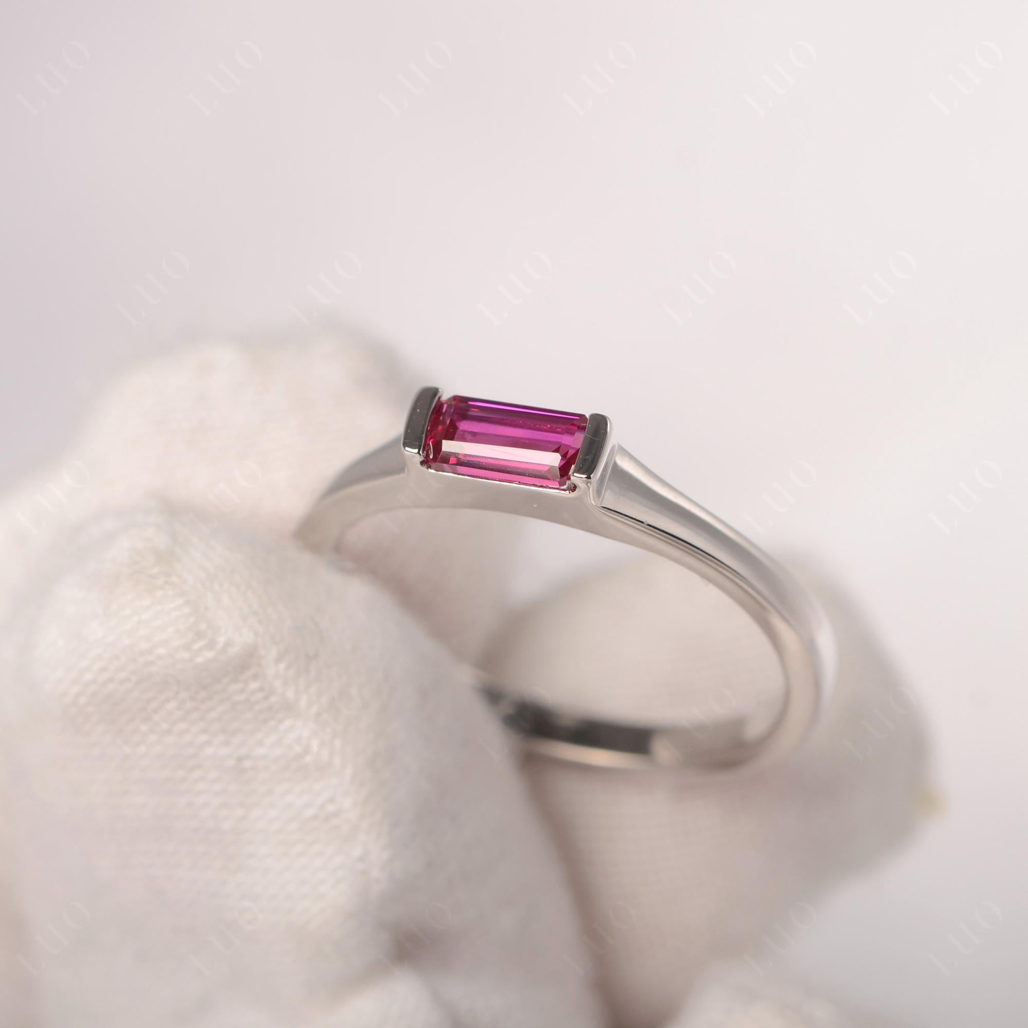 Ruby Baguette Ring - LUO Jewelry