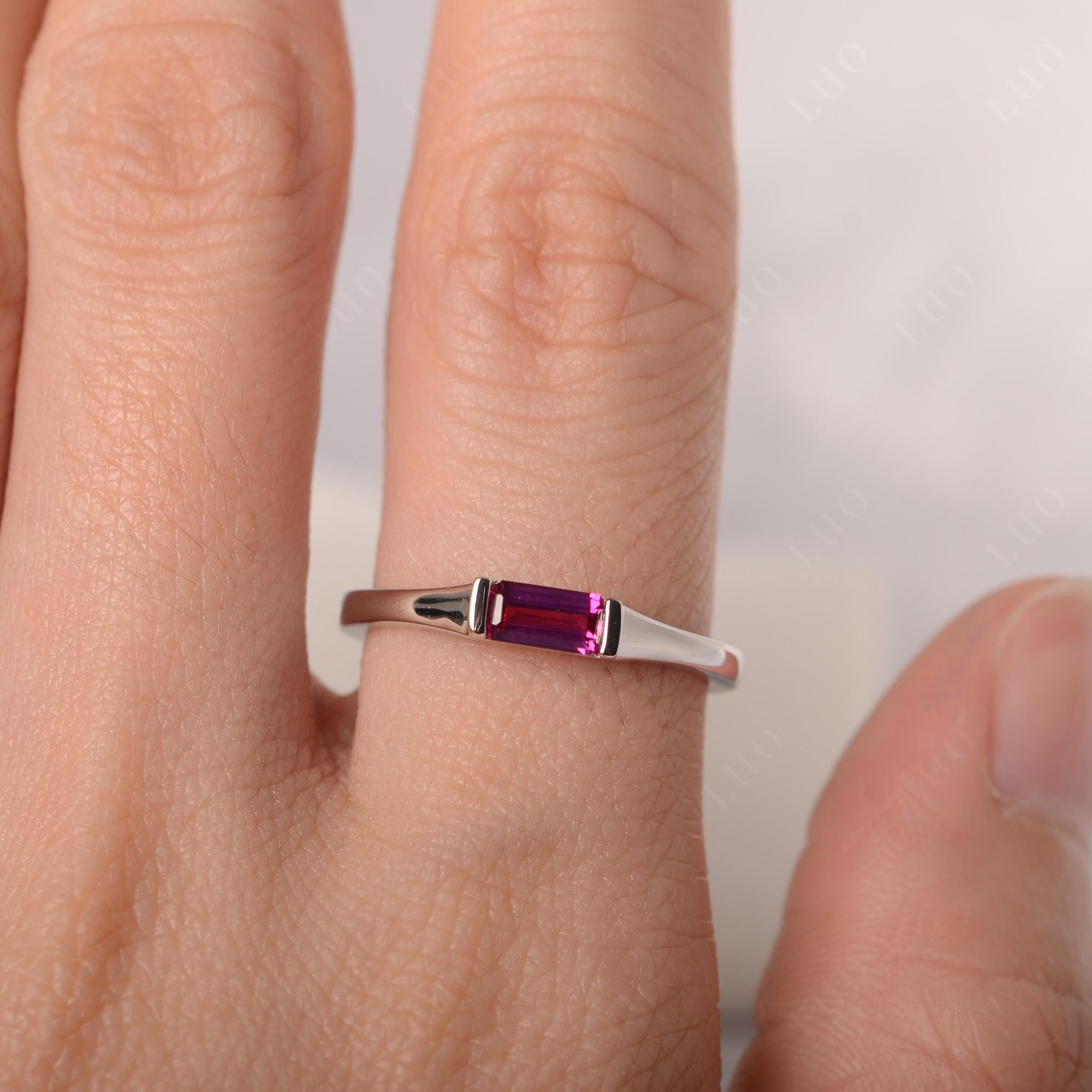 Ruby Baguette Ring - LUO Jewelry