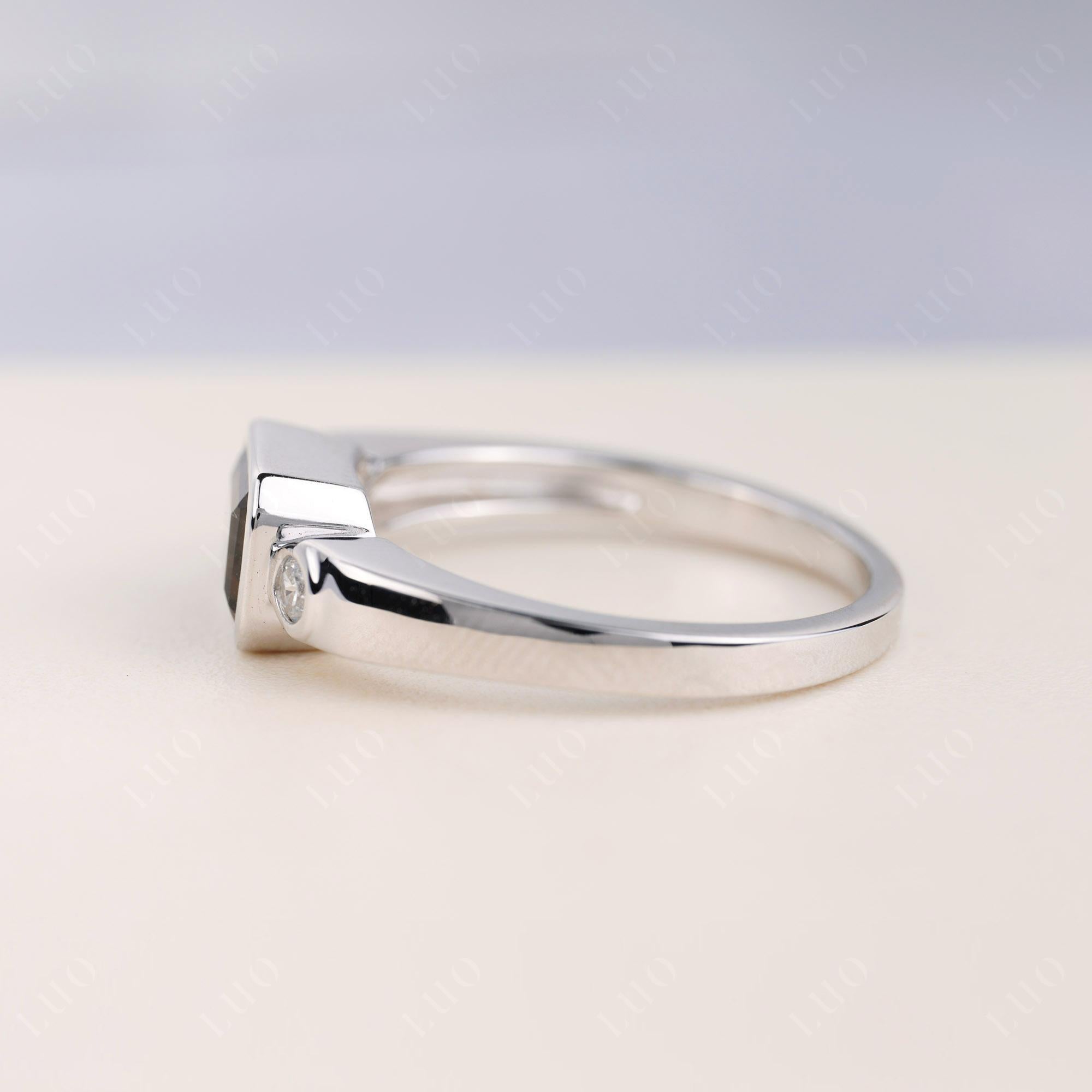 Antique Style Smoky Quartz East West Ring - LUO Jewelry