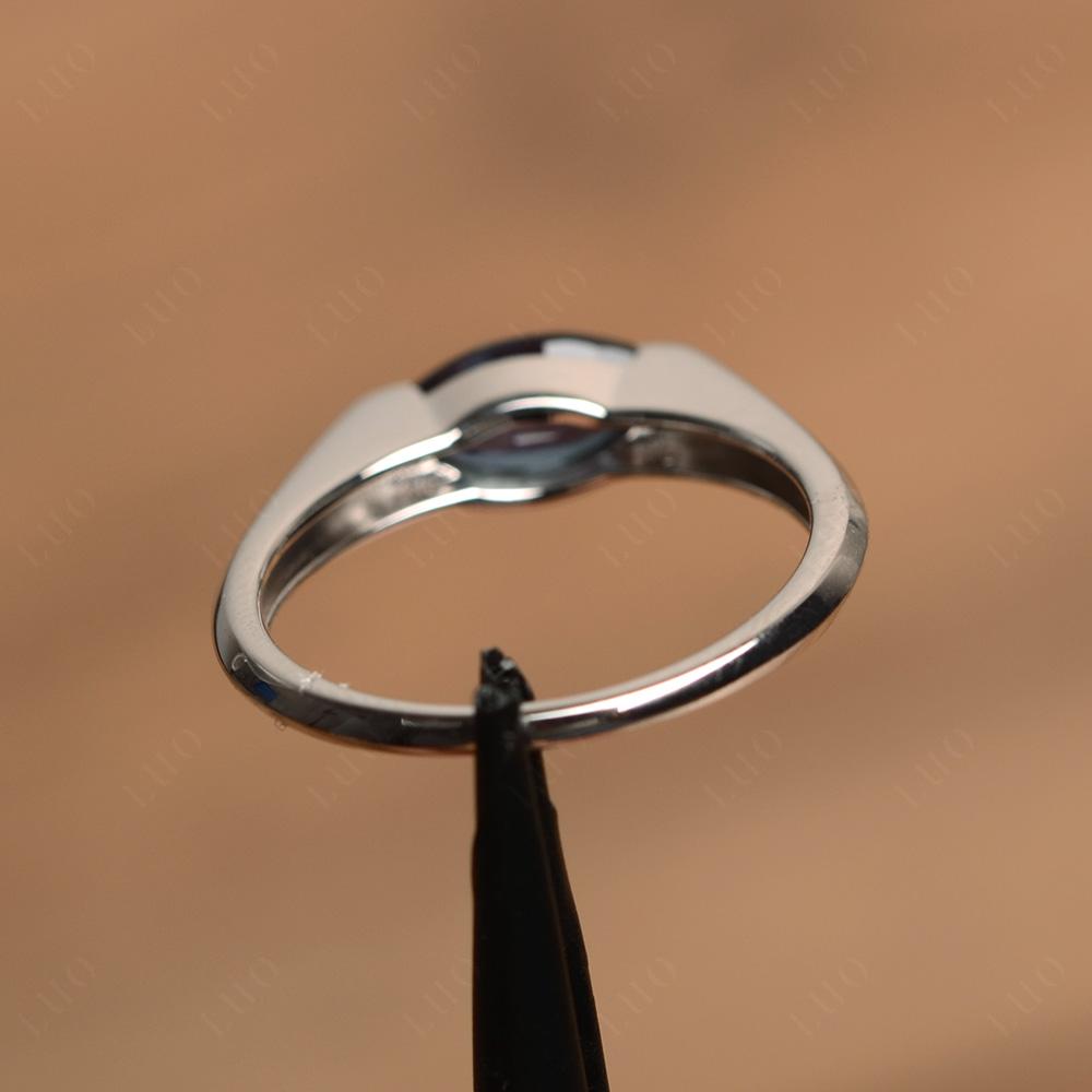 East West Marquise Cut Alexandrite Ring - LUO Jewelry