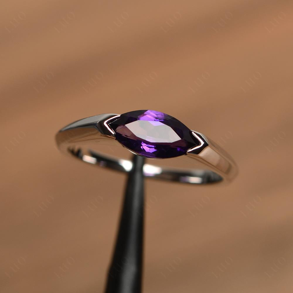 Amethyst East West Marquise Ring - LUO Jewelry