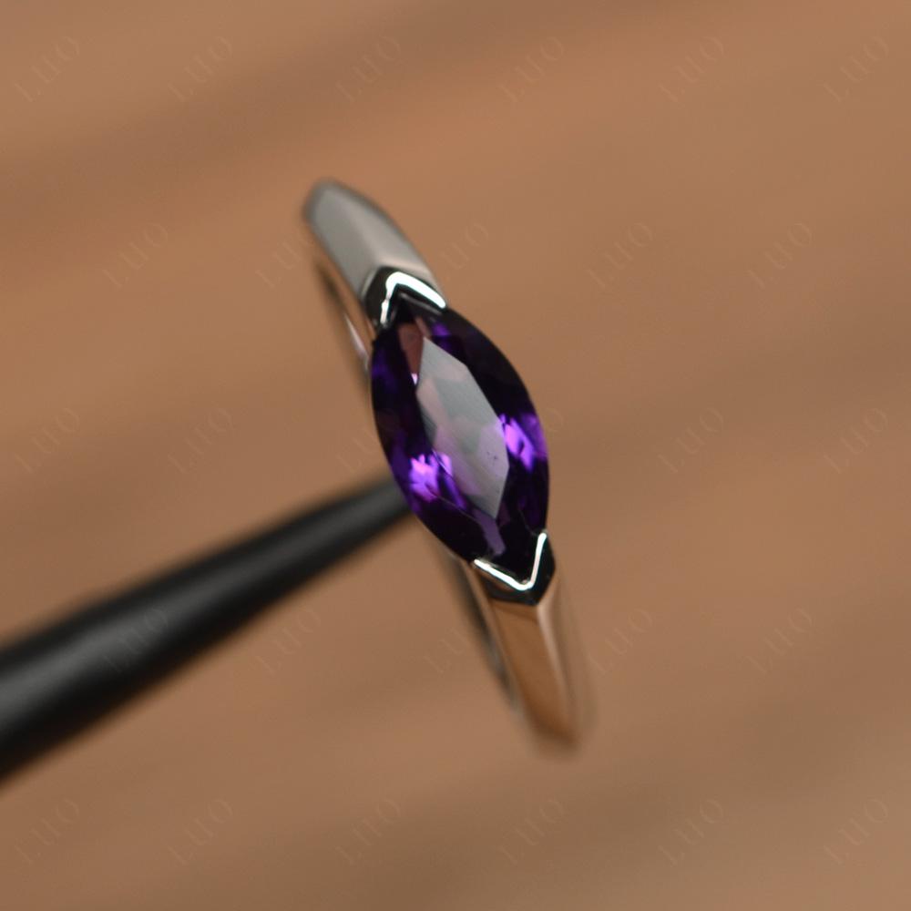 Amethyst East West Marquise Ring - LUO Jewelry
