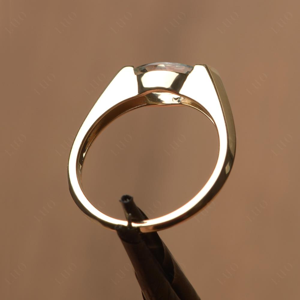 Green Amethyst East West Marquise Engagement Ring - LUO Jewelry