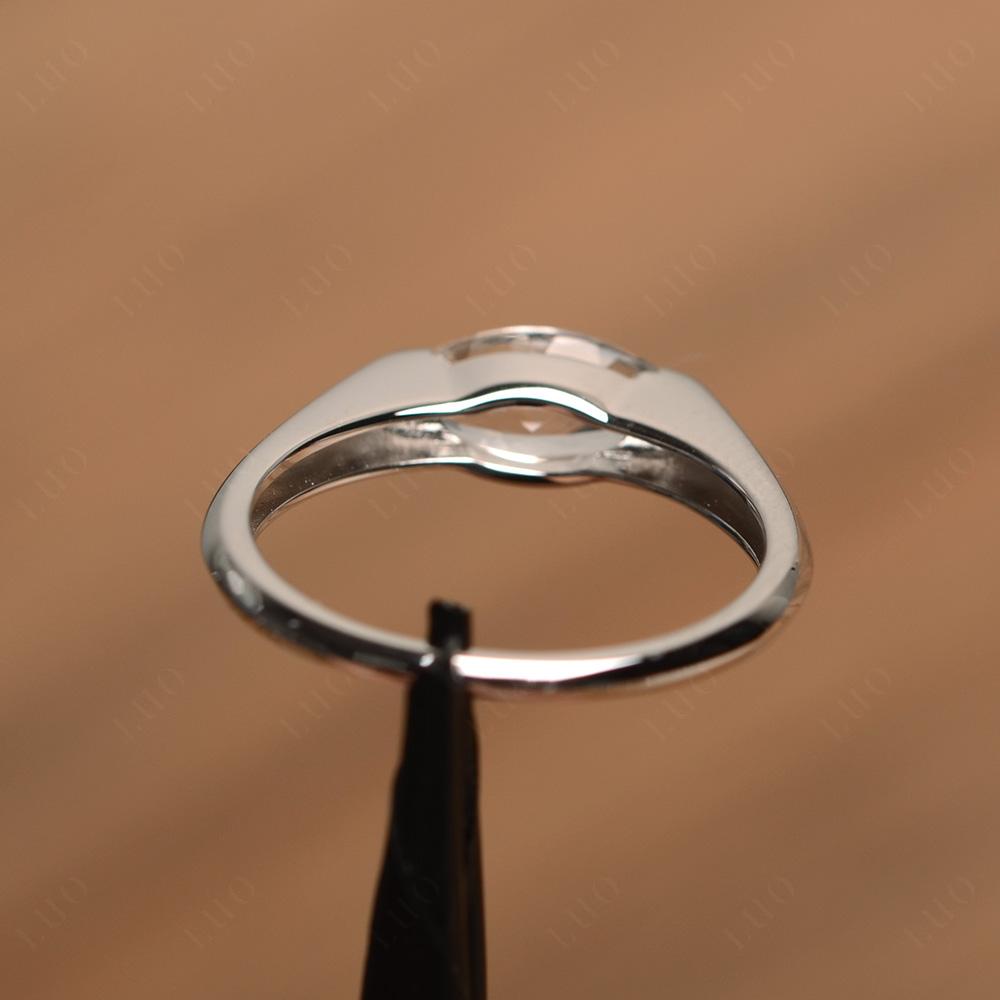 East West Marquise Cut White Topaz Ring - LUO Jewelry