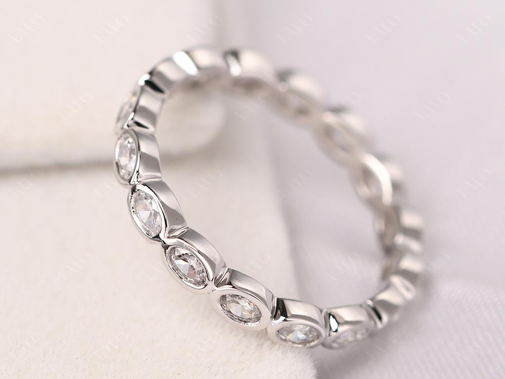 Cubic Zirconia Bezel Set Eternity Ring - LUO Jewelry
