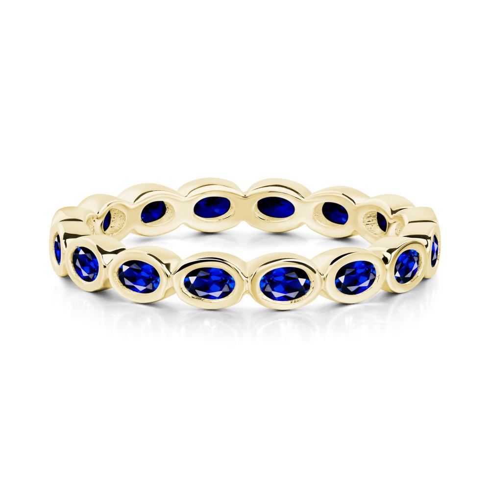 Sapphire Eternity Oval Ring - LUO Jewelry #metal_18k yellow gold