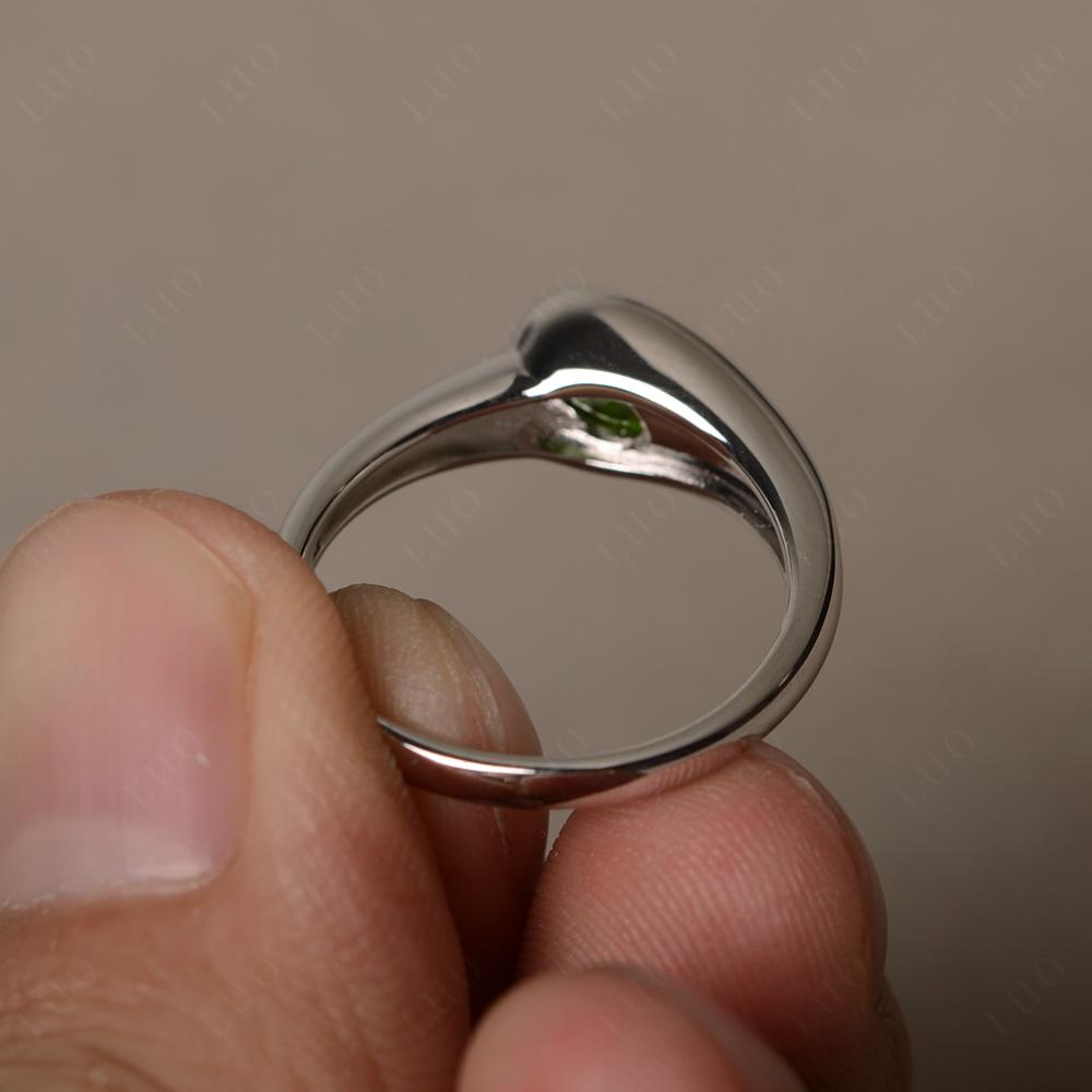 Diopside Minimalist Engagement Ring - LUO Jewelry