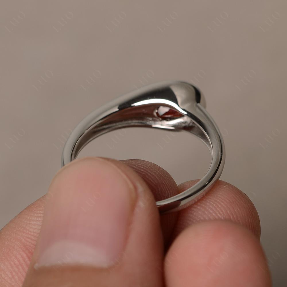 Garnet Streamline Ring - LUO Jewelry