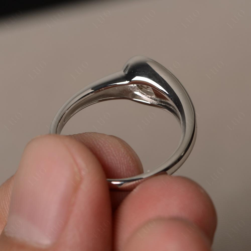 Morganite Simple Oval Engagement Ring - LUO Jewelry