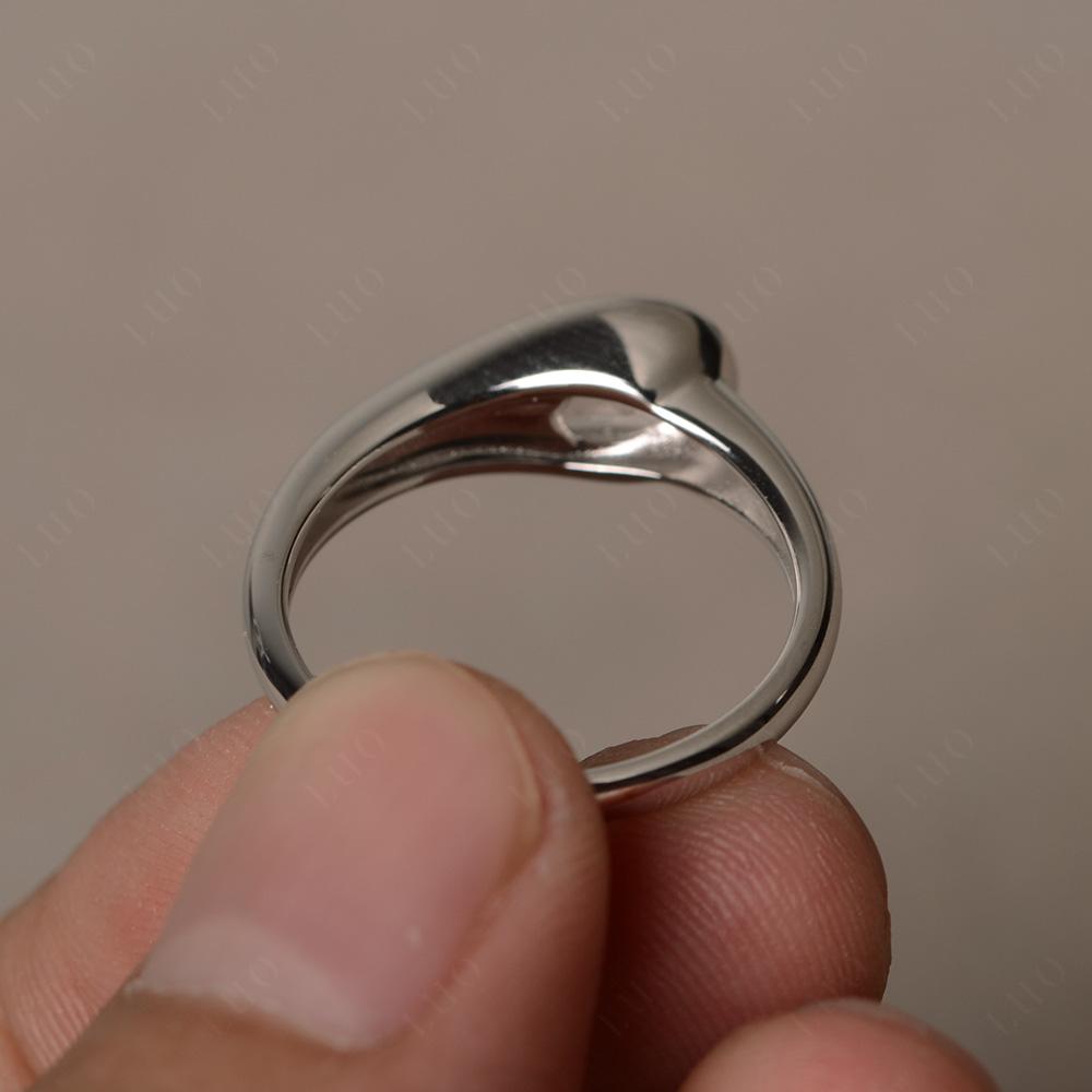 Rose Quartz Minimalist Engagement Ring - LUO Jewelry