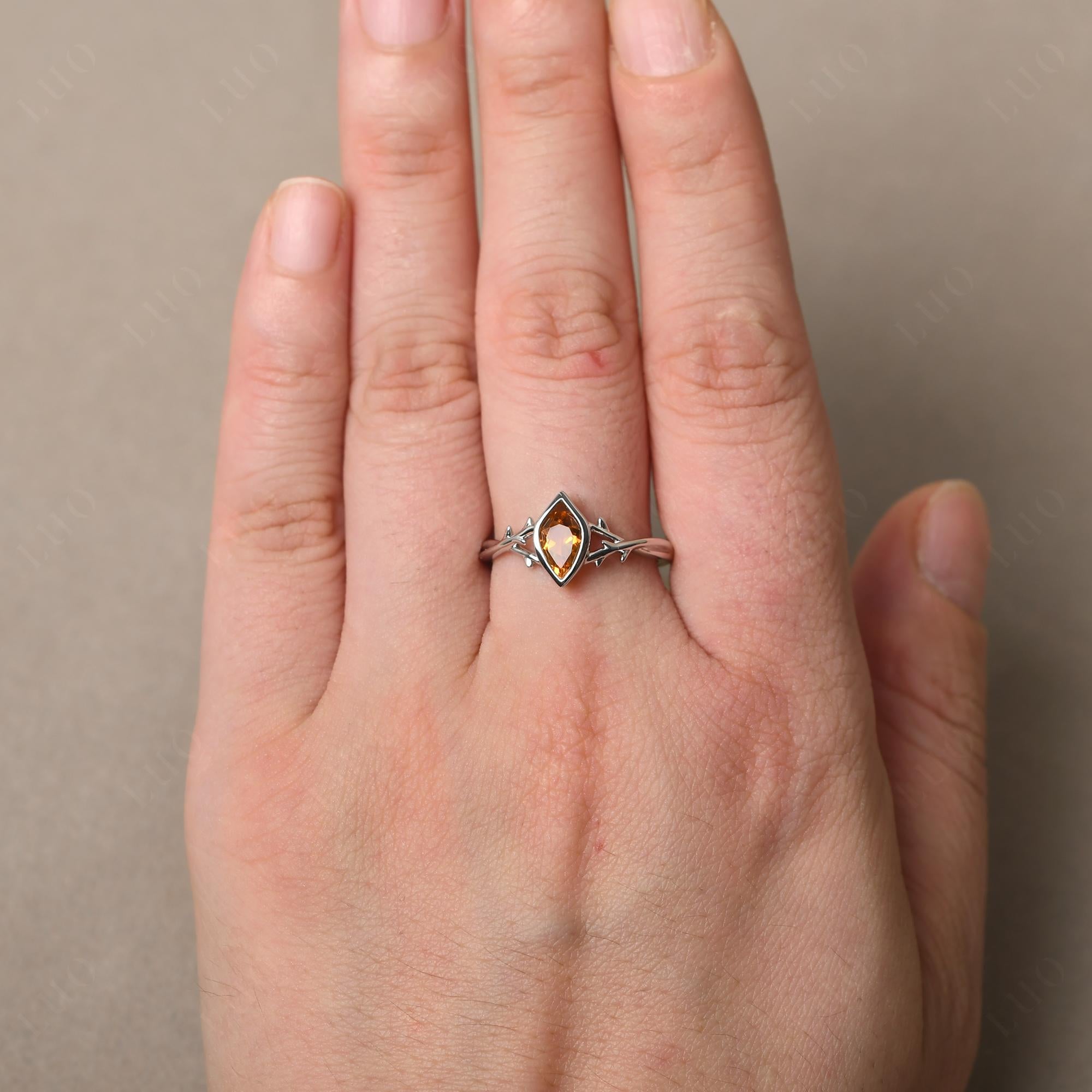 Citrine Twig Ring - LUO Jewelry