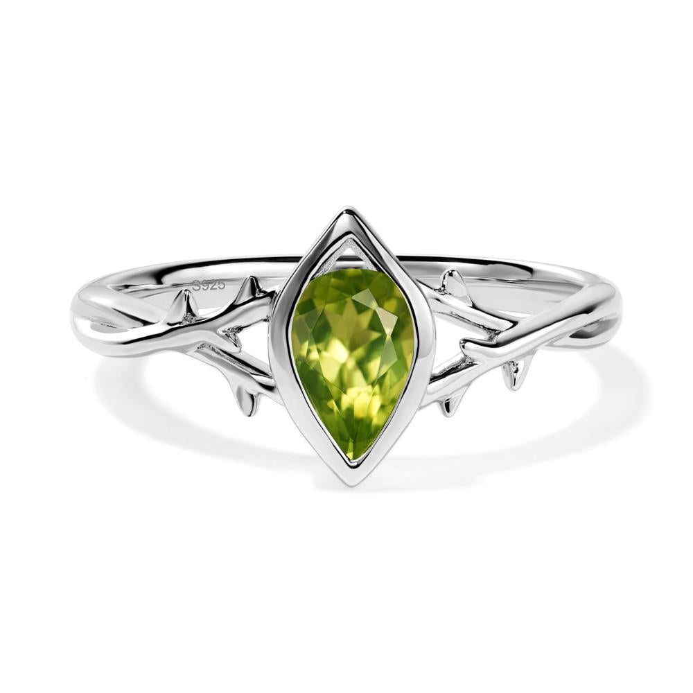 Peridot Twig Ring - LUO Jewelry #metal_sterling silver