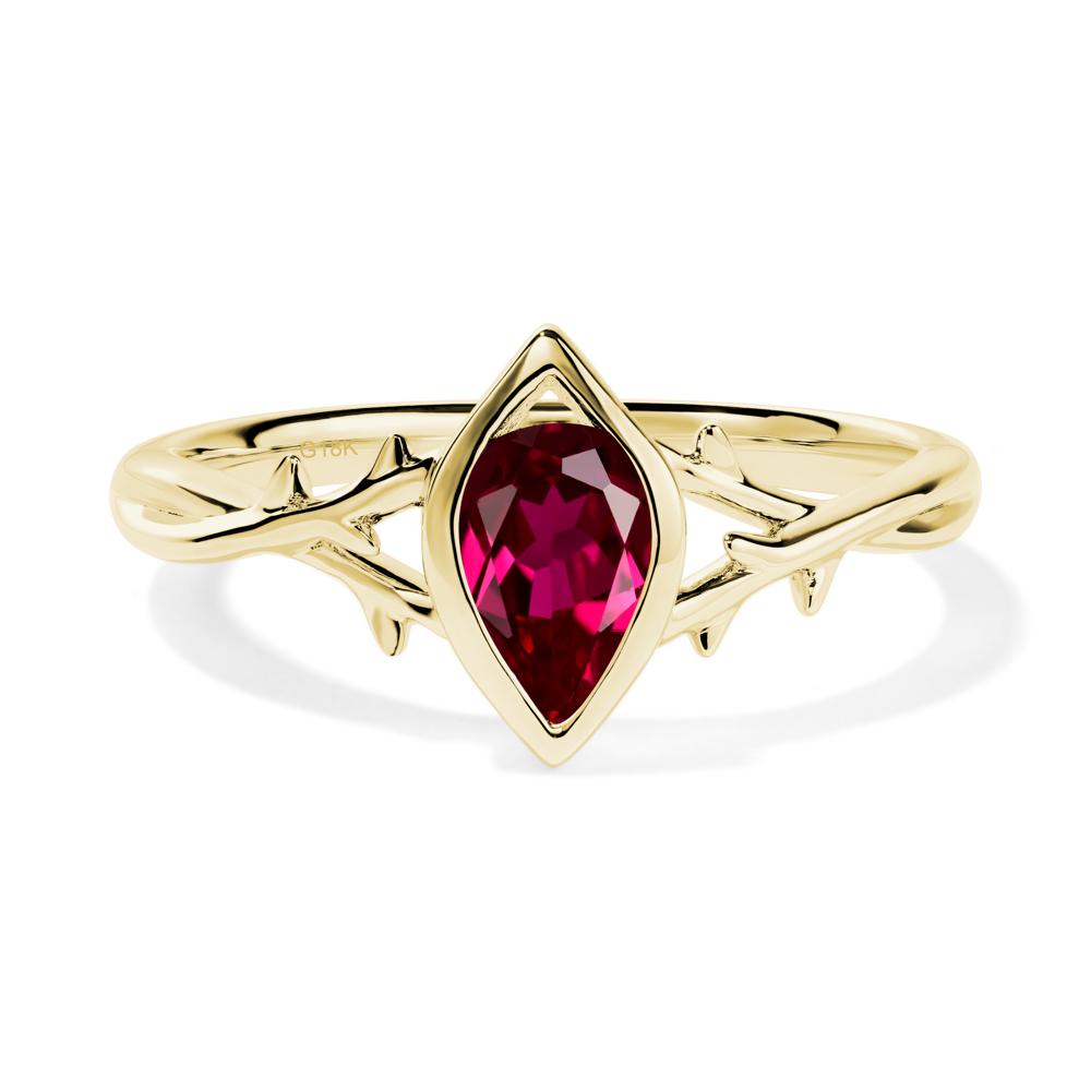 Ruby Twig Ring - LUO Jewelry #metal_18k yellow gold