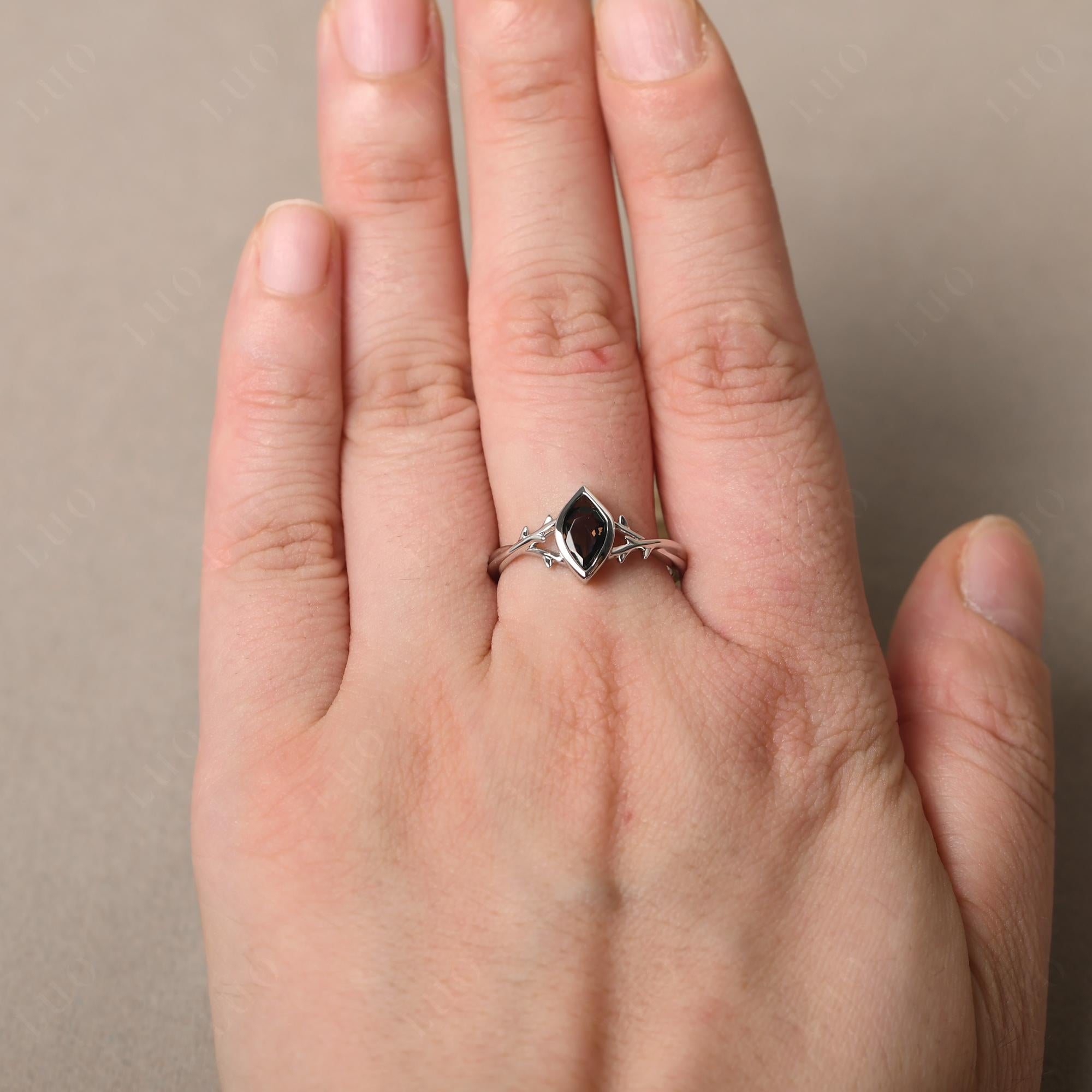 Smoky Quartz Twig Ring - LUO Jewelry