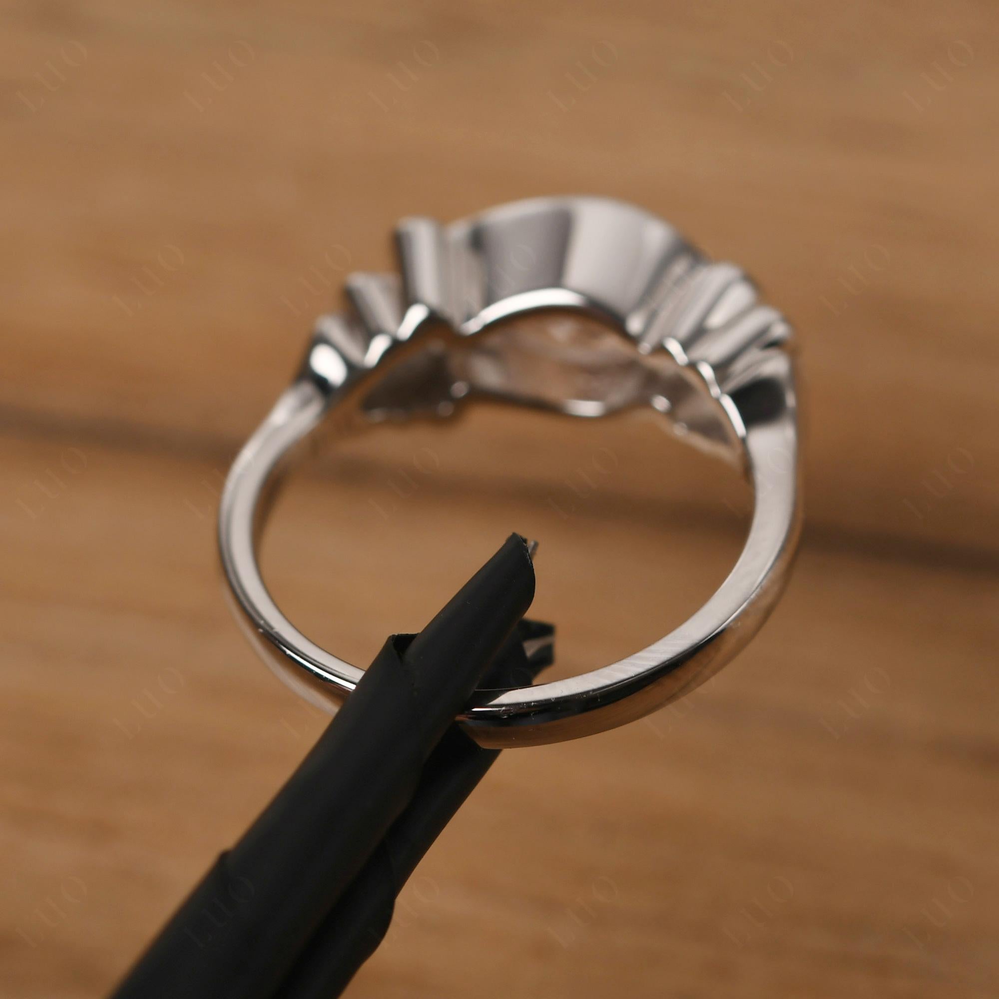 Morganite Scrollwork Ring - LUO Jewelry