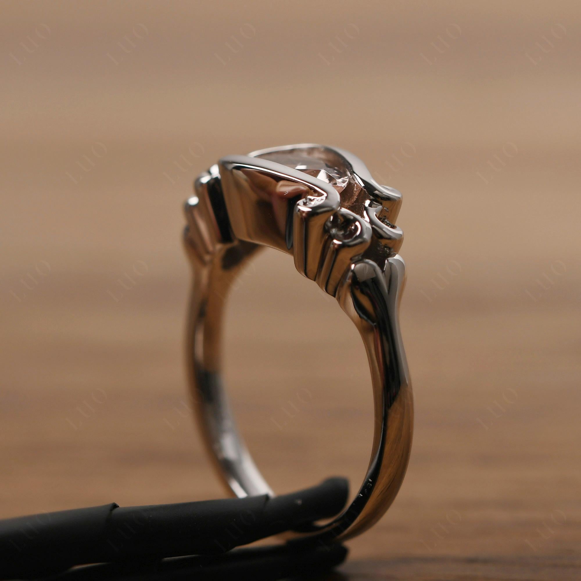 Morganite Scrollwork Ring - LUO Jewelry