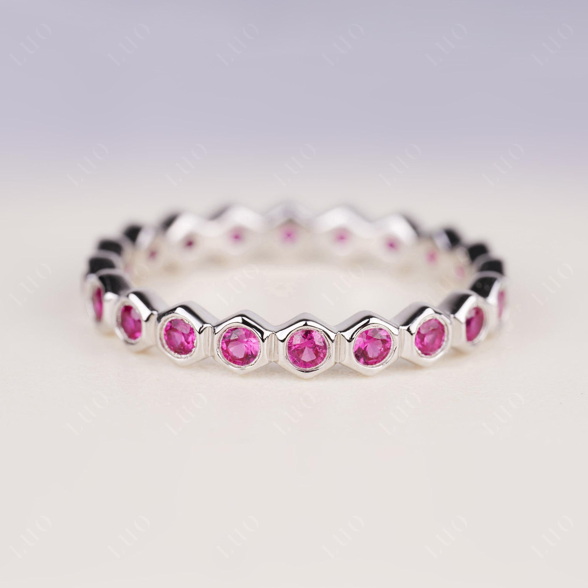 Ruby Honeycomb Ring | LUO Jewelry