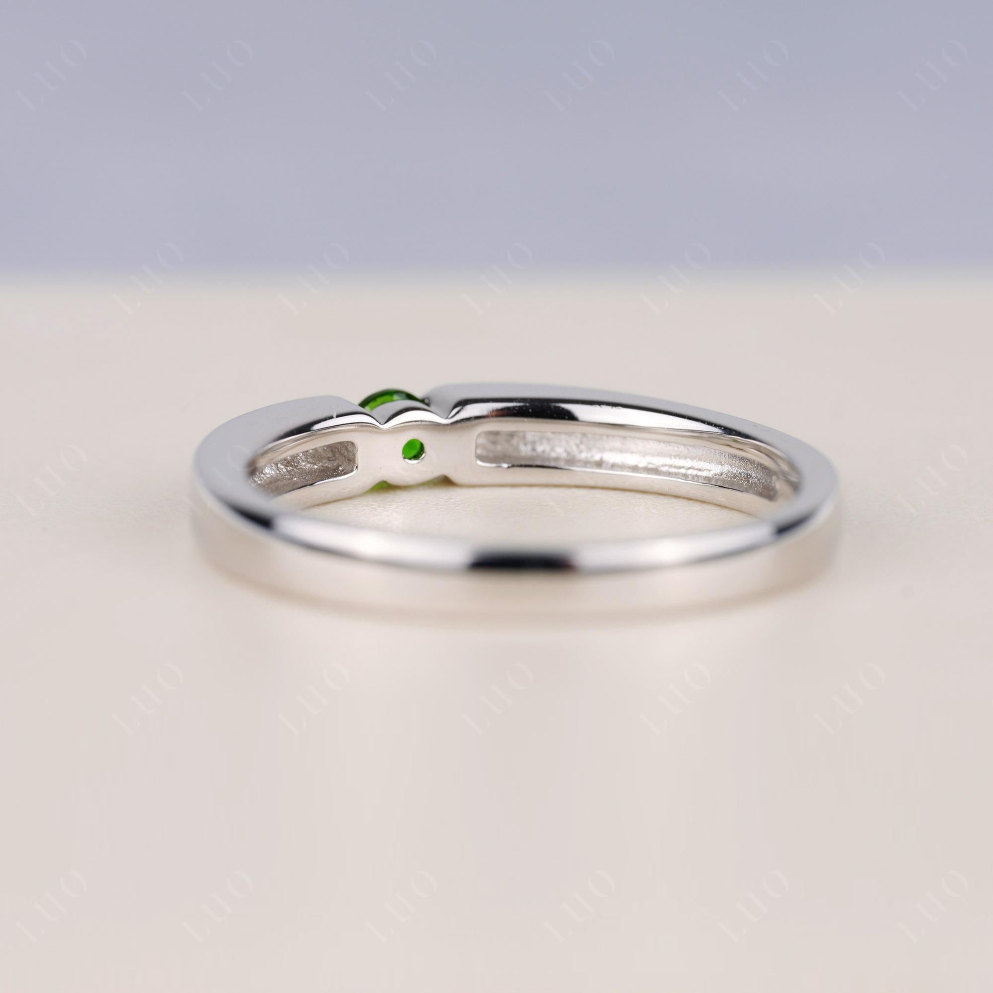Diopside Solitaire Band Ring - LUO Jewelry