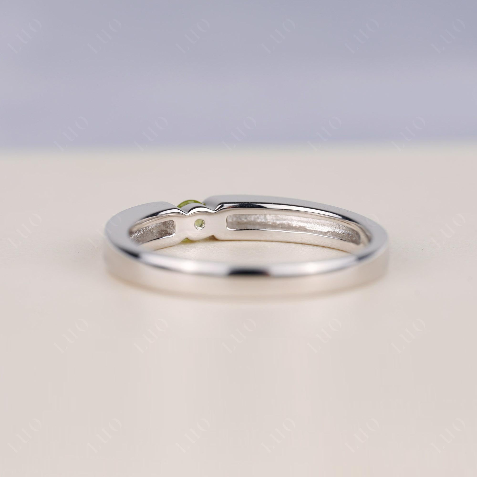 Peridot Solitaire Band Ring - LUO Jewelry