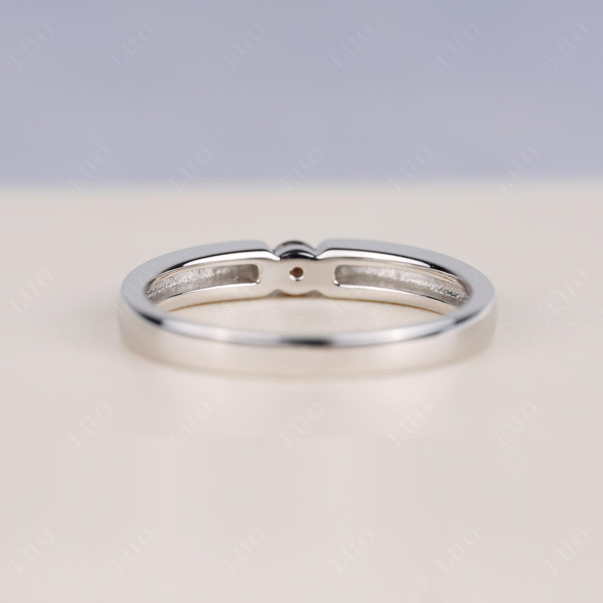 Smoky Quartz Solitaire Band Ring - LUO Jewelry