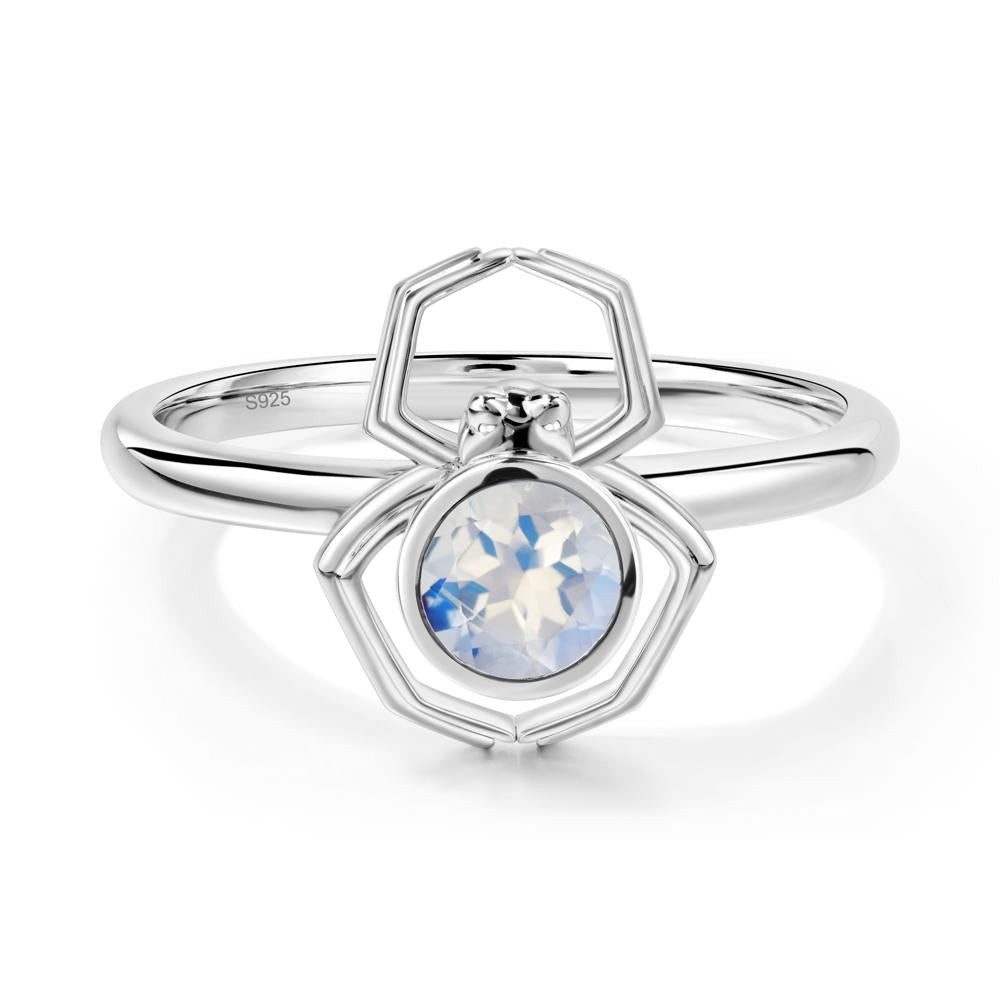Moonstone Bezel Set Spider Ring - LUO Jewelry #metal_sterling silver