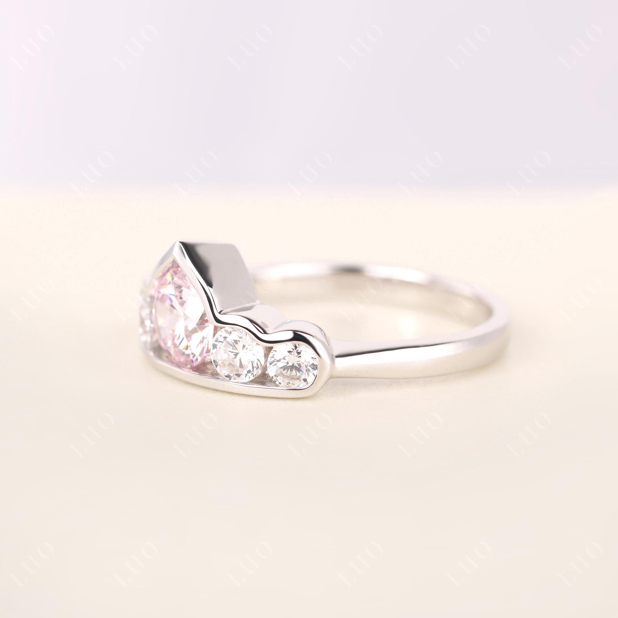 Vintage Cubic Zirconia Cluster Ring Yellow Gold - LUO Jewelry