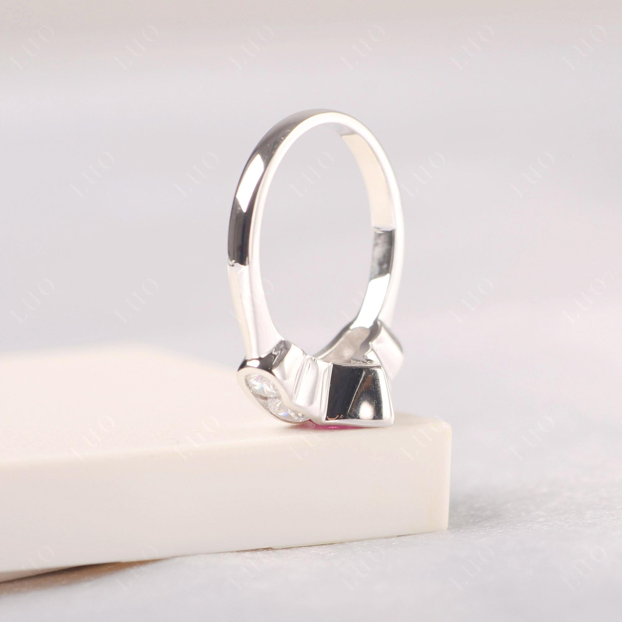 Vintage Ruby Cluster Ring Yellow Gold - LUO Jewelry