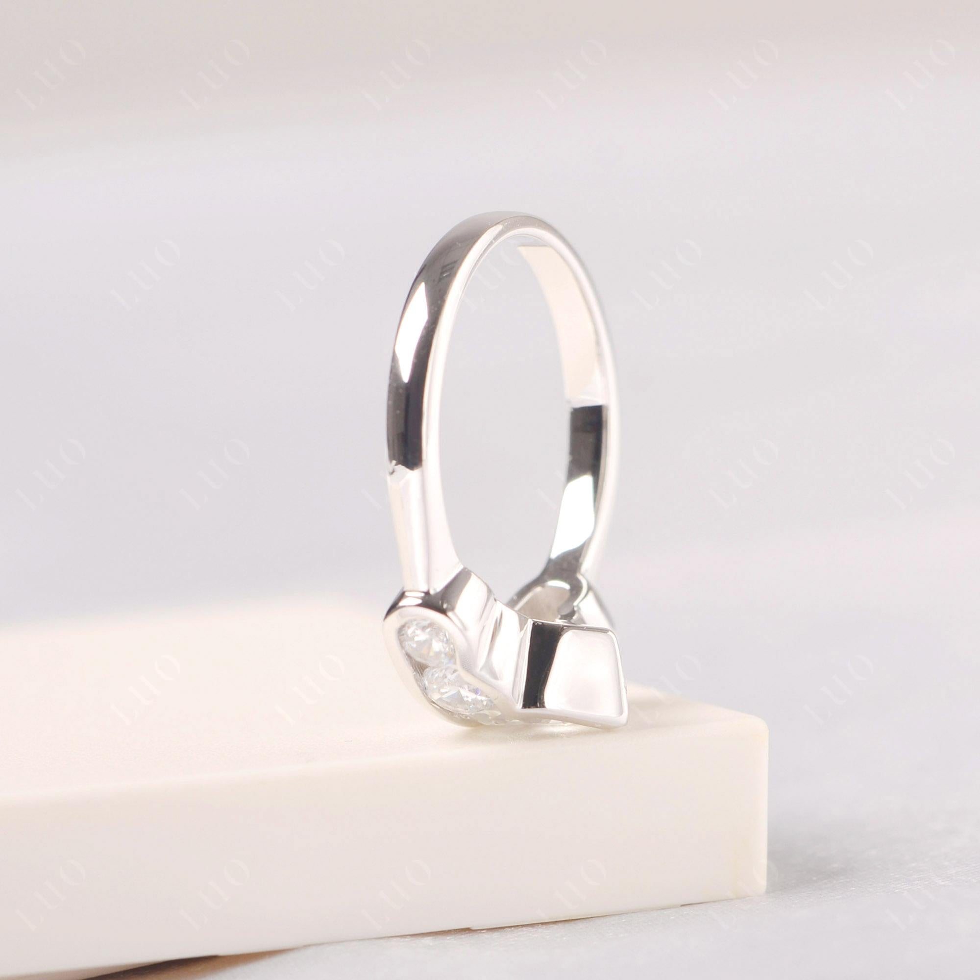 Vintage White Topaz Cluster Ring Yellow Gold - LUO Jewelry