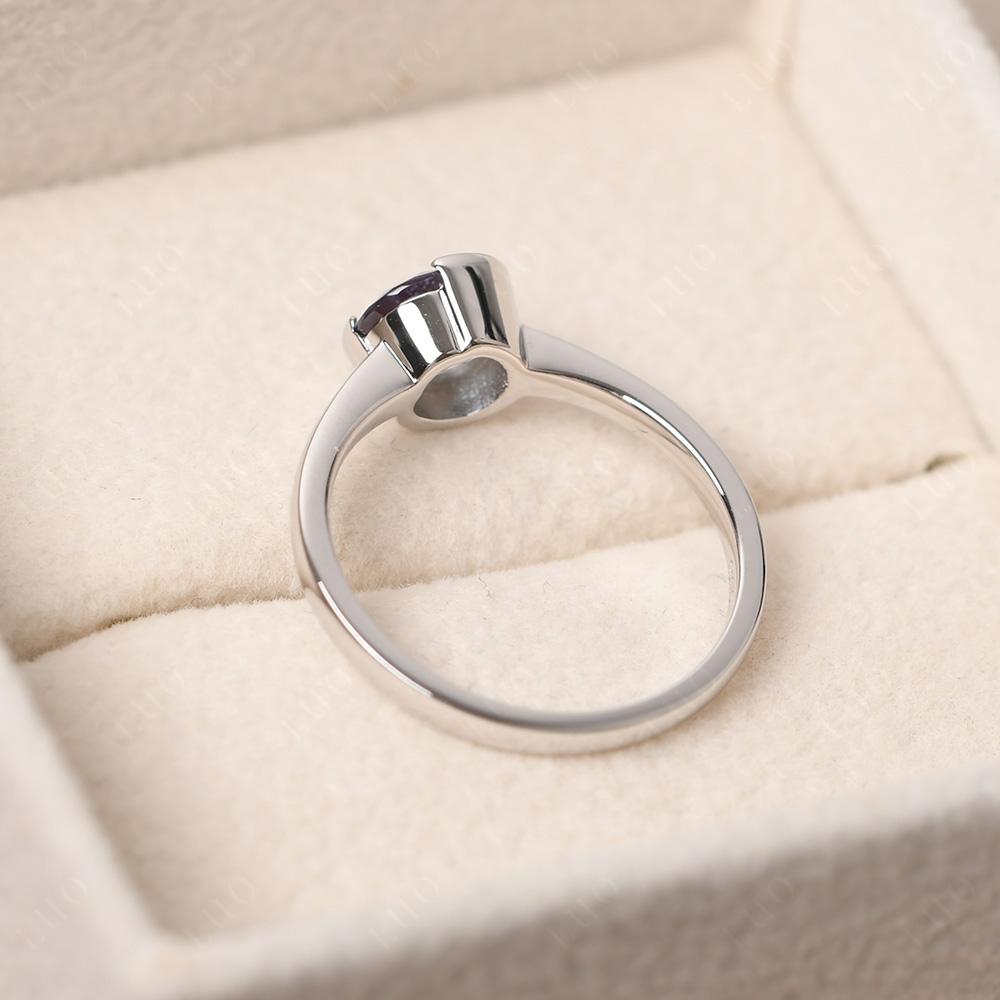 Alexandrite New Moon Bezel Ring - LUO Jewelry