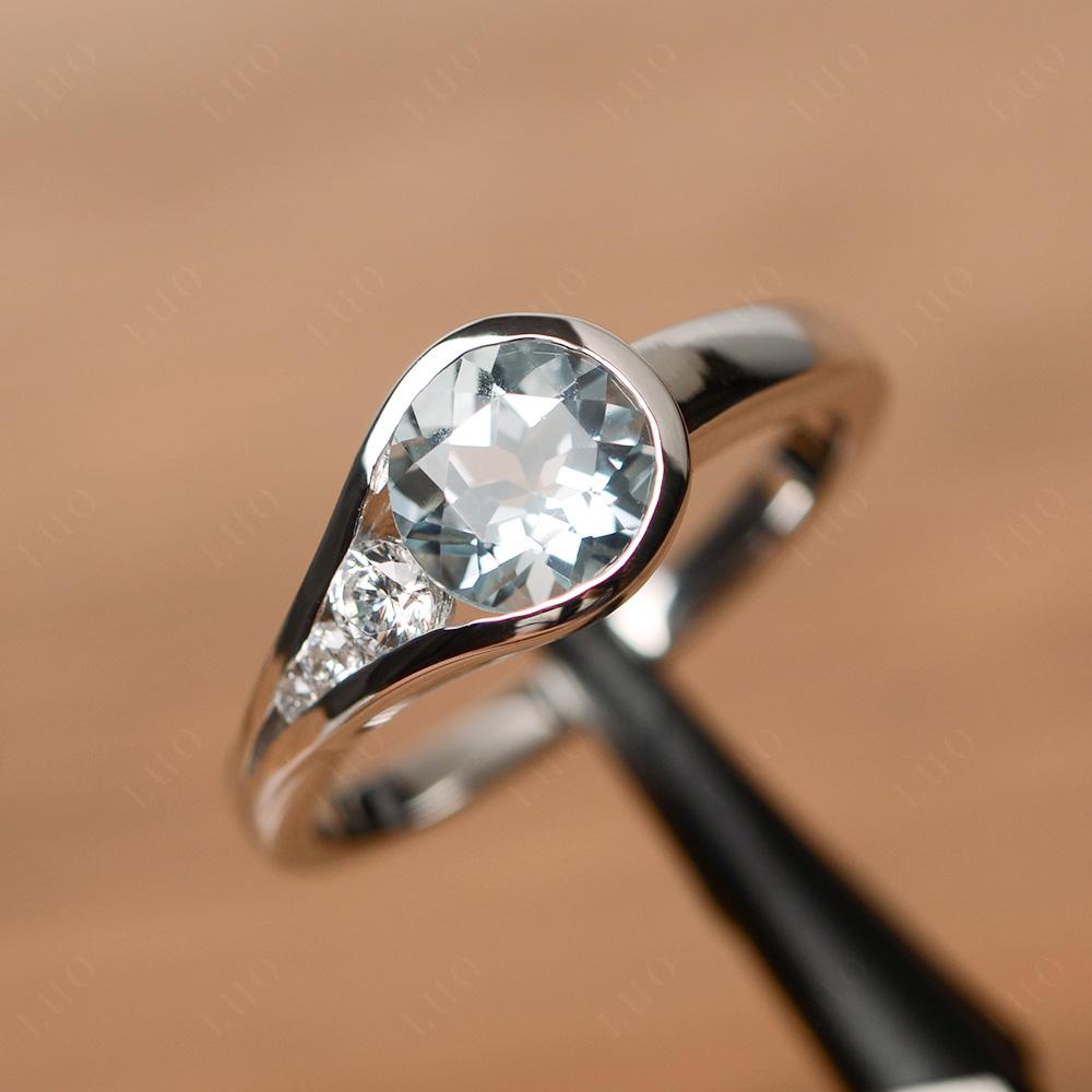 Aquamarine Rupert's Drop Ring - LUO Jewelry