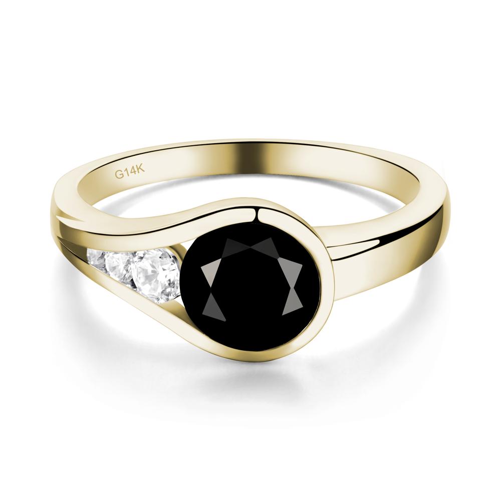 Prince Rupert's Drop Black Spinel Ring - LUO Jewelry #metal_14k yellow gold