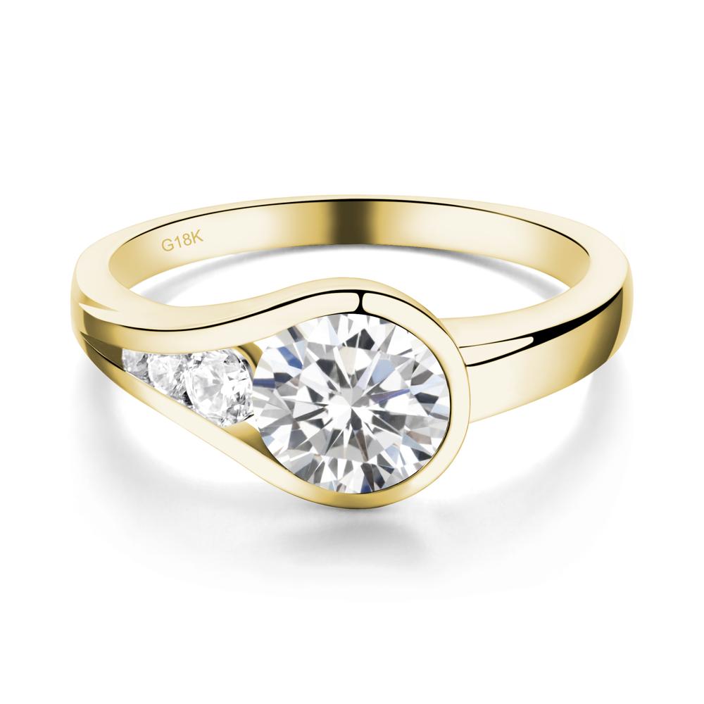 Cubic Zirconia Rupert's Drop Ring - LUO Jewelry #metal_18k yellow gold