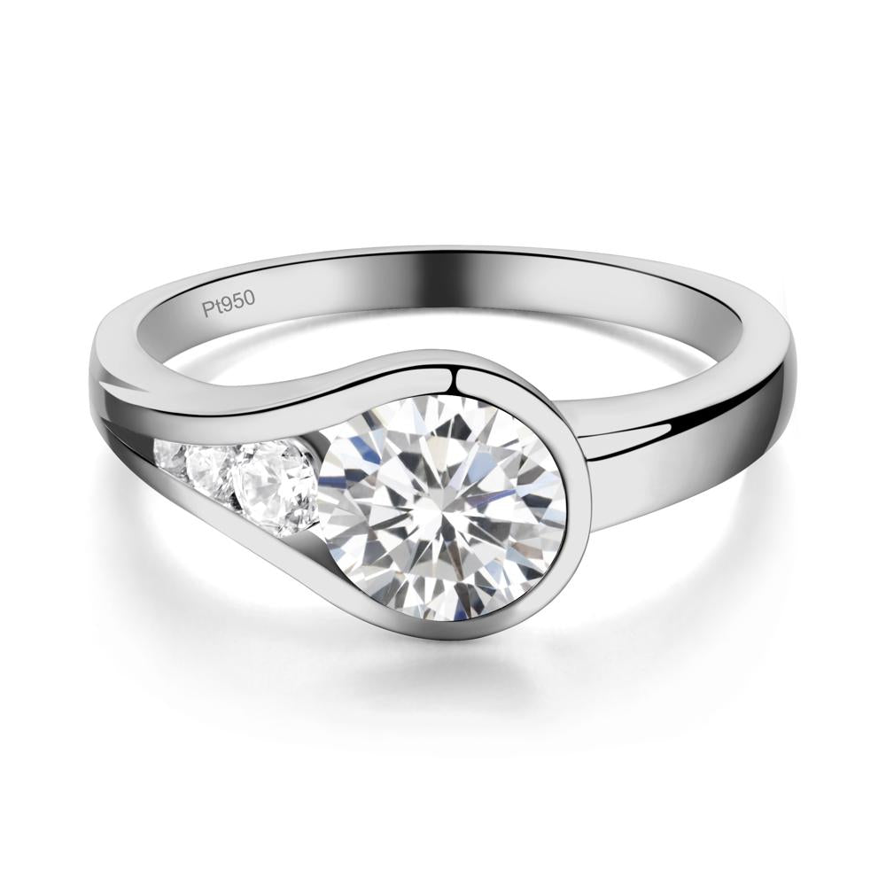 Cubic Zirconia Rupert's Drop Ring - LUO Jewelry #metal_platinum