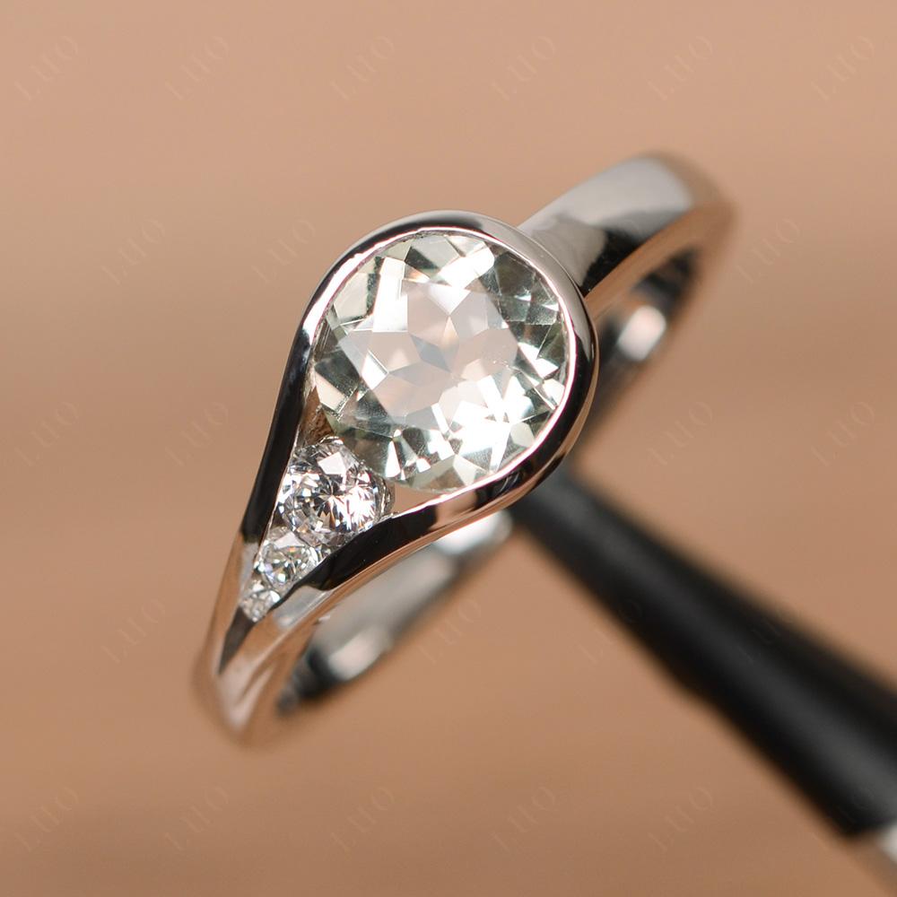 Prince Rupert's Drop Green Amethyst Ring - LUO Jewelry