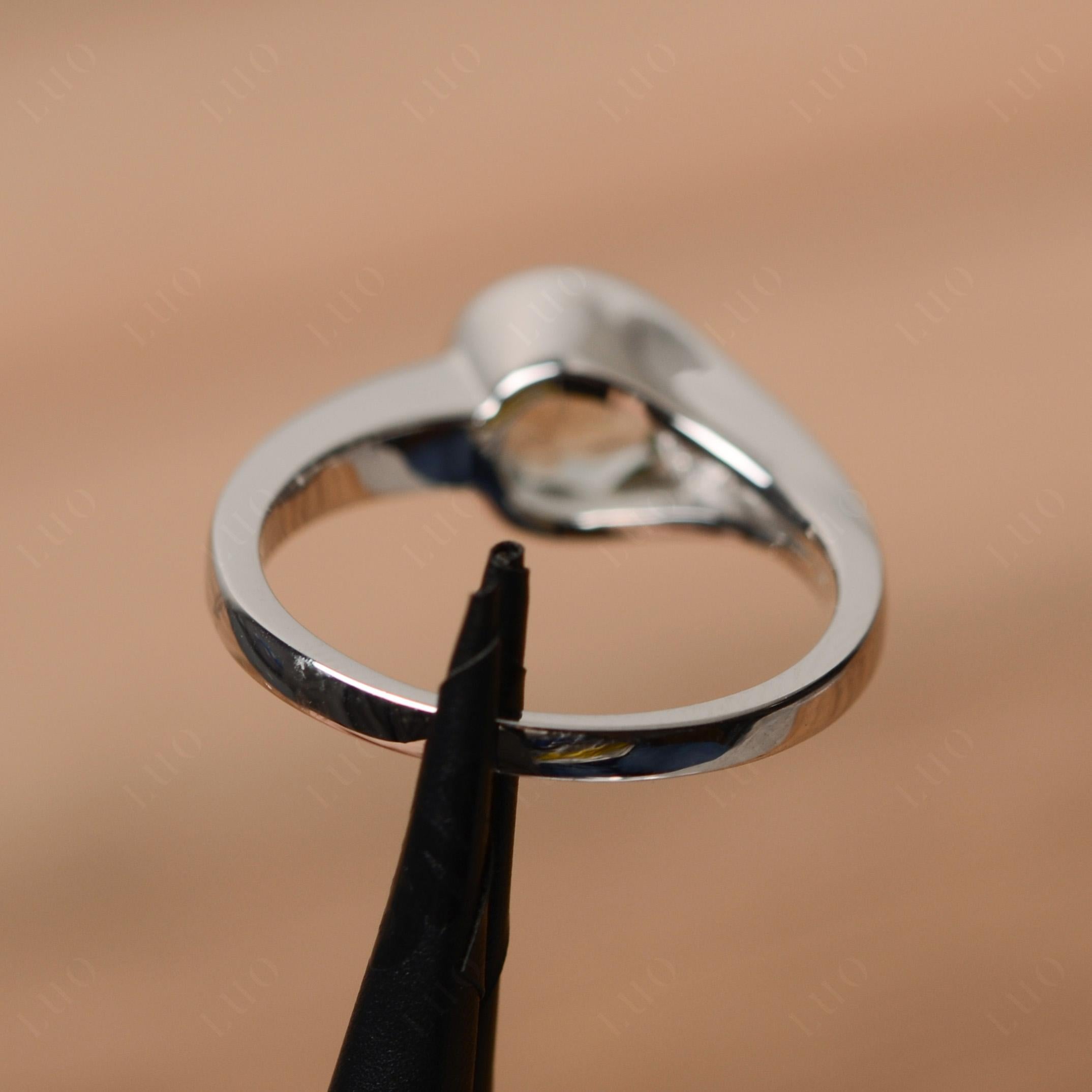 Prince Rupert's Drop Green Amethyst Ring - LUO Jewelry