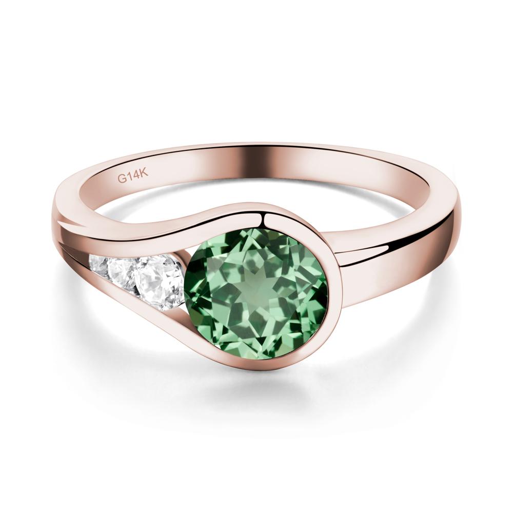 Prince Rupert's Drop Green Sapphire Ring - LUO Jewelry #metal_14k rose gold