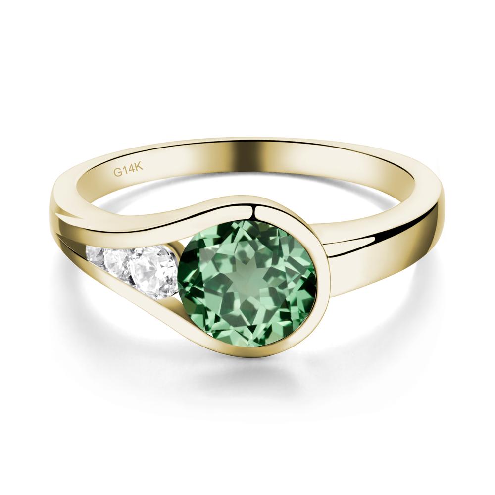 Prince Rupert's Drop Green Sapphire Ring - LUO Jewelry #metal_14k yellow gold