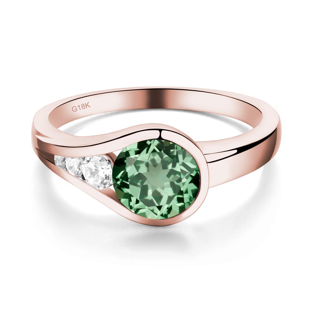Prince Rupert's Drop Green Sapphire Ring - LUO Jewelry #metal_18k rose gold