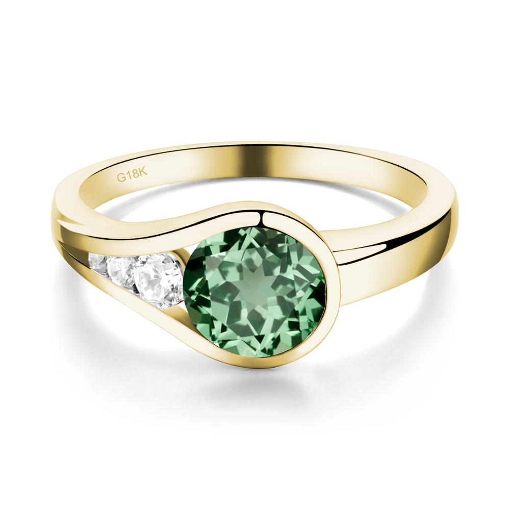 Prince Rupert's Drop Green Sapphire Ring - LUO Jewelry #metal_18k yellow gold