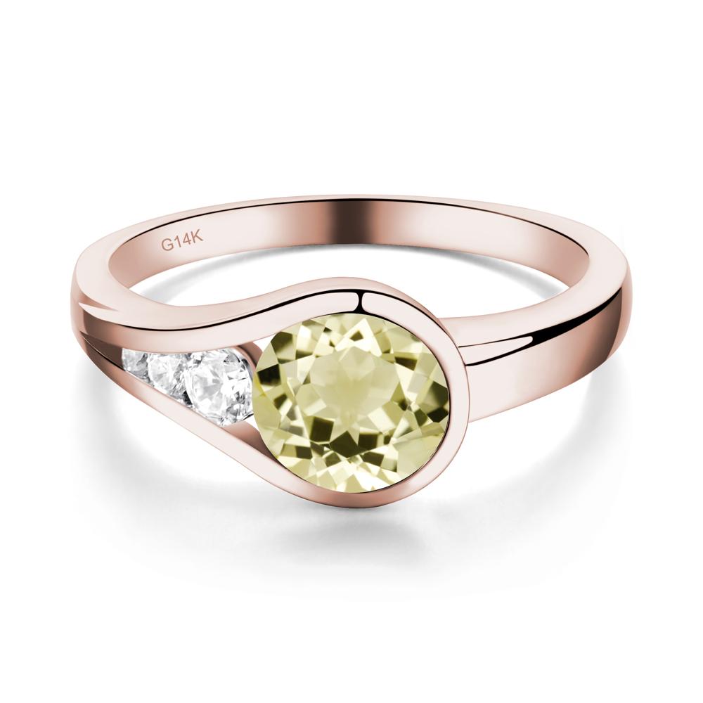 Prince Rupert's Drop Lemon Quartz Ring - LUO Jewelry #metal_14k rose gold