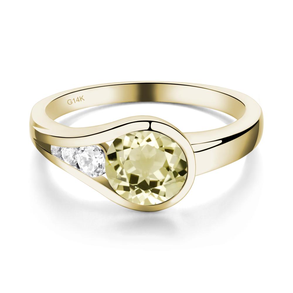 Prince Rupert's Drop Lemon Quartz Ring - LUO Jewelry #metal_14k yellow gold