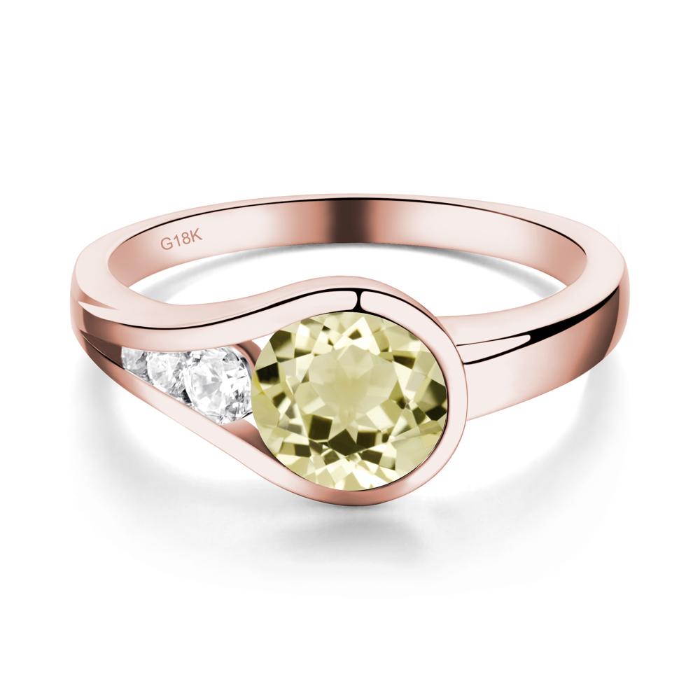 Prince Rupert's Drop Lemon Quartz Ring - LUO Jewelry #metal_18k rose gold