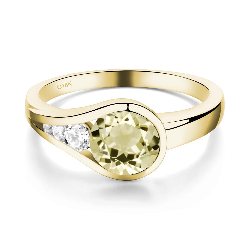 Prince Rupert's Drop Lemon Quartz Ring - LUO Jewelry #metal_18k yellow gold