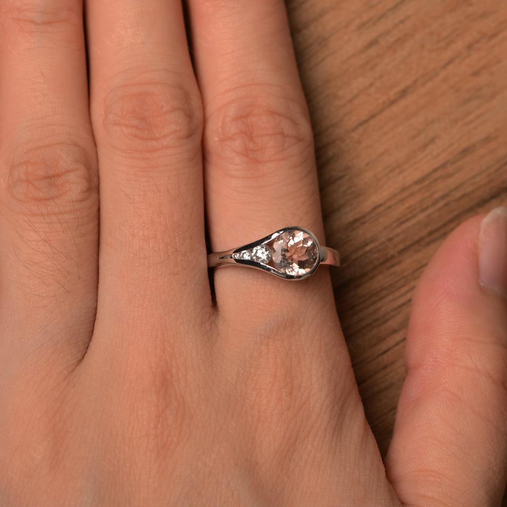 Morganite Rupert's Drop Ring - LUO Jewelry