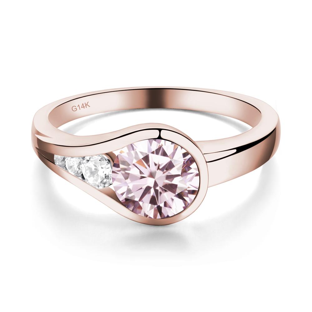 Prince Rupert's Drop Pink Cubic Zirconia Ring - LUO Jewelry #metal_14k rose gold