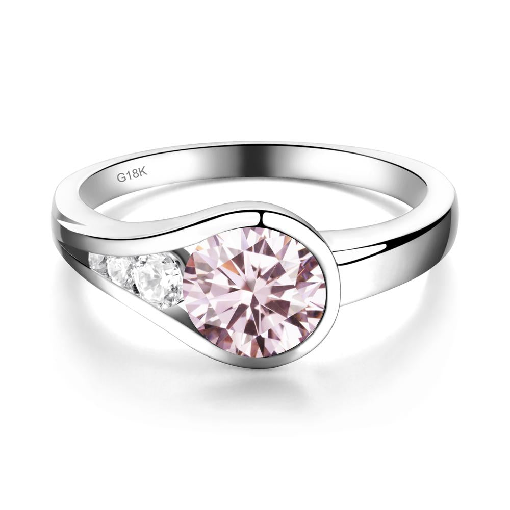 Prince Rupert's Drop Pink Cubic Zirconia Ring - LUO Jewelry #metal_18k white gold